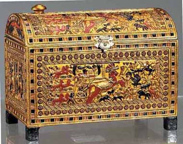 The Pharos Chest - Egyptian Painted Trinket Box